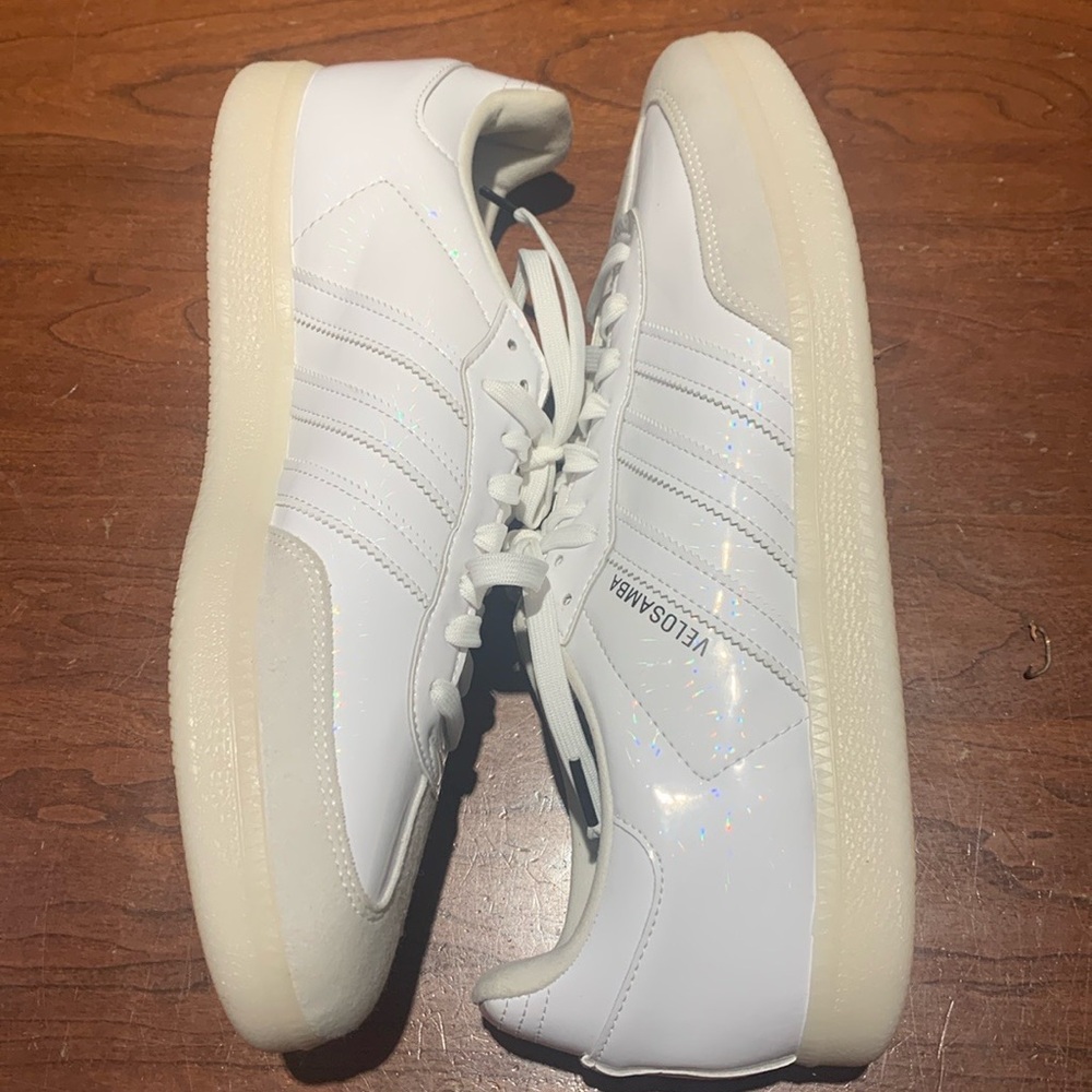 Adidas Velosamba bicycle sneakers, Cloud White vegan leather, Size 12.5